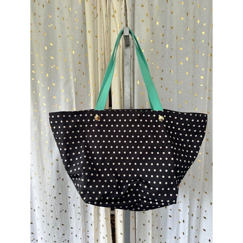 Fossil Keyper Nylon Polka Dots Zip Closure Should… - image 3